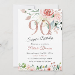 Invitación Sorpresa 90 cumpleaños para las mujeres
