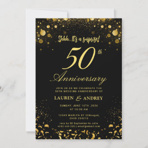 Invitación Sorpresa Aniversario de Bodas número 50