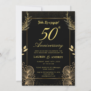Invitación Sorpresa Bodas de Oro 50 Aniversario de Boda