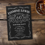 Invitación Sorpresa con tema de Age Whiskey 60 cumpleaños<br><div class="desc">Inspirada en la clásica etiqueta de whisky,  esta divertida invitación de cumpleaños adulta,  de edad muy avanzada,  es genial para el 30,  40,  50,  60,  70,  80,  90 o cualquier otra fiesta de cumpleaños,  fiesta sorpresa o cualquier otra ocasión. Personalizado con su propio texto e información fiesta.</div>