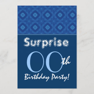Invitación SORPRESA Cualquier Año Diamantes Azules De Cumplea