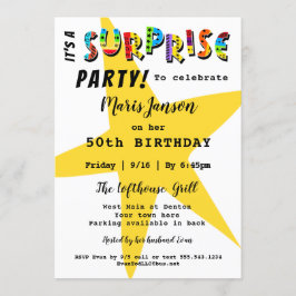 INVITACIÓN SORPRESA CUMPLEAÑOS ANIVERSARIO CUALQUIER INVITACI