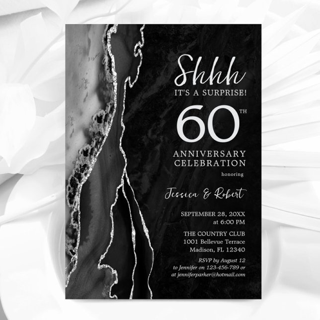 Invitación Sorpresa de aniversario número 60 Black Silver (Subido por el creador)