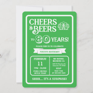 Invitación Sorpresa de Cervecería Cheers y Cervezas por 80 Añ