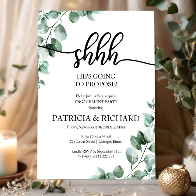Invitación Sorpresa de compromiso con vegetación (Subido por el creador)