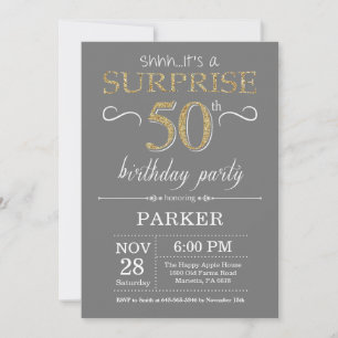Invitación sorpresa de cumpleaños 50 cumpleaños gr