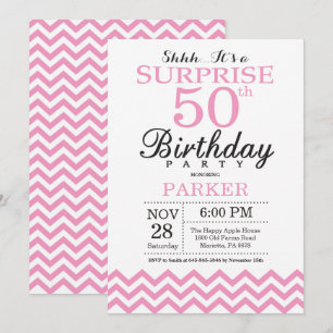 Invitación sorpresa de cumpleaños 50 en Chevron ro