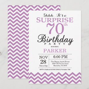 Invitación sorpresa de cumpleaños 70 en Chevron pú