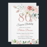 Invitación Sorpresa de cumpleaños 80 para mujeres<br><div class="desc">Invitaciones de sorpresa de cumpleaños 80 para mujeres,  invitación de cumpleaños de mujer de oro rosa,  fiesta sorpresa de cumpleaños 80,  invitaciones para 80 años,  invitaciones de fiesta sorpresa de cumpleaños 80 de oro rosa floral,  invitaciones para una fiesta de cumpleaños 80,  tarjetas de invitación para cumpleaños para adultos</div>