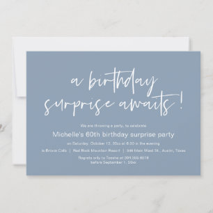 Invitación Sorpresa de cumpleaños a la espera de la celebraci