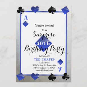 invitación sorpresa de cumpleaños del casino