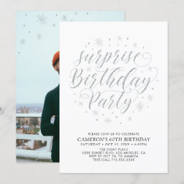 Invitación Sorpresa de Cumpleaños Moderno para Adultos con Fo