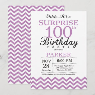 Invitación sorpresa de cumpleaños número 100 Chevr
