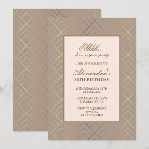 Invitación sorpresa de cumpleaños número 36 de oro