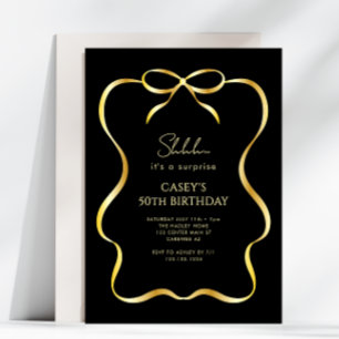 Invitación sorpresa de cumpleaños número 50 con la