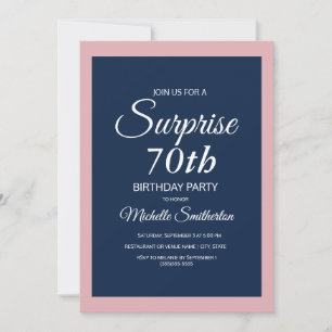 Invitación sorpresa de cumpleaños número 70 en ros