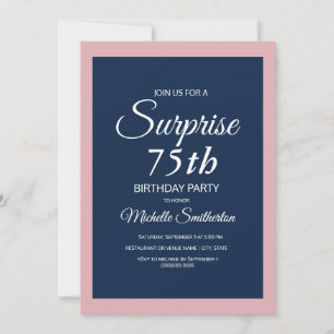 Invitación sorpresa de cumpleaños número 75 en ros