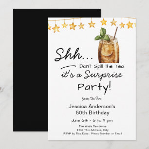 Invitación Sorpresa de cumpleaños Revela el secreto