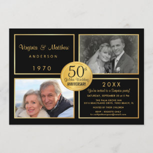 Invitación Sorpresa de Fiesta de Bodas de Oro 50 Aniversario