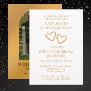 Invitación Sorpresa de foto de aniversario de bodas número 50