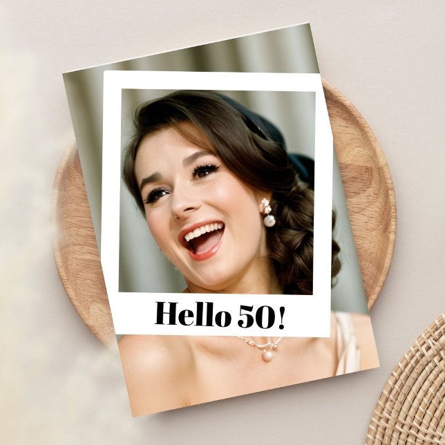 Invitación Sorpresa de foto moderna para 50 cumpleaños (Subido por el creador)