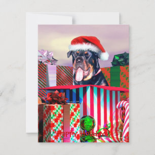 Invitación Sorpresa de los Navidades de Rottweiler