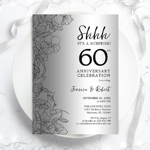 Invitación Sorpresa de plata de diamante 60 aniversario