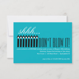 Invitación Sorpresa de velas Shhh... ¡NO LO BLOQUES!