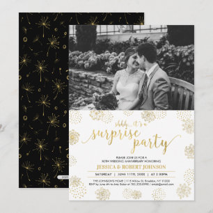 Invitación Sorpresa Dorada 50 Aniversario de Boda