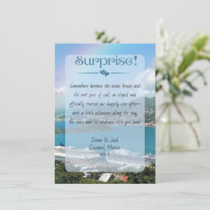 Invitación ¡SORPRESA! Elopement de crucero Arcoíris Océano