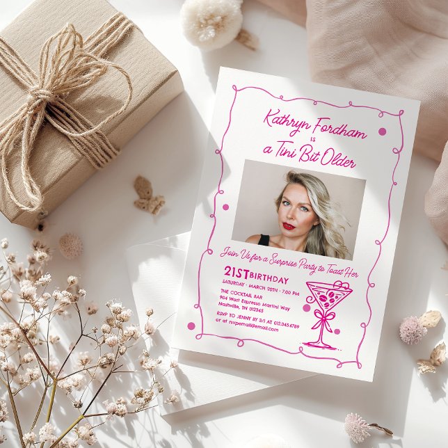 Invitación SORPRESA FIESTA 21ª foto de cumpleaños Martini (Subido por el creador)