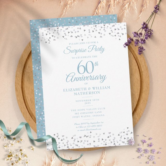 Invitación Sorpresa Fiesta 60 años Corazones de amor (Subido por el creador)