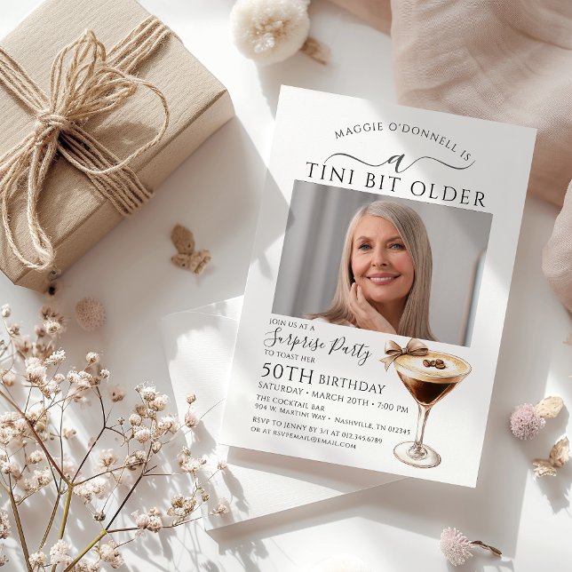 Invitación SORPRESA FIESTA A Tini bit mayor Martini 50 (Subido por el creador)