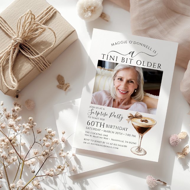 Invitación SORPRESA FIESTA A Tini bit mayor Martini 60 (Subido por el creador)