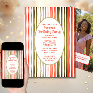 Invitación Sorpresa fiesta de cumpleaños invita a cualquier f