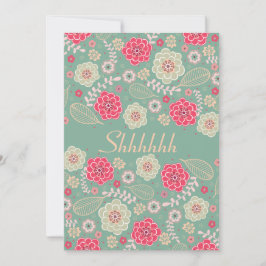 Invitación Sorpresa fiesta de cumpleaños Moda Funky floral mo