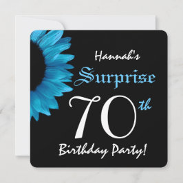 Invitación SORPRESA Fiesta de cumpleaños número 70 Girasol A0