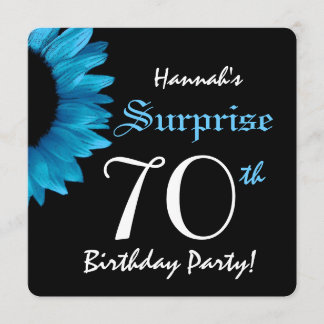 Invitación SORPRESA Fiesta de cumpleaños número 70 Girasol A0