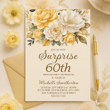 Sorpresa floral elegante de marfil crema amarillo
