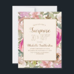Invitación Sorpresa floral suave rosa morado 30 cumpleaños<br><div class="desc">Hermosa acuarela de color rosa y morado suave con hojas de color verde salvia sorpresa botánica 30 cumpleaños invitación de fiesta en un fondo de color crema. Póngase en contacto con nosotros para obtener ayuda sobre la personalización o para solicitar productos coincidentes.</div>
