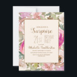 Invitación Sorpresa floral suave rosa púrpura púrpura 21 cump<br><div class="desc">Hermosa floral de color rosa suave y morado con hojas verde salvia sorpresa botánica 21ª invitación de fiesta de cumpleaños con un fondo color crema. Póngase en contacto con nosotros para obtener ayuda sobre la personalización o para solicitar productos coincidentes.</div>