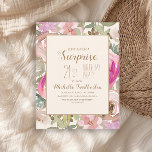 Invitación Sorpresa floral suave rosa púrpura púrpura 21 cump<br><div class="desc">Hermosa floral de color rosa suave y morado con hojas verde salvia sorpresa botánica 21ª invitación de fiesta de cumpleaños con un fondo color crema. Póngase en contacto con nosotros para obtener ayuda sobre la personalización o para solicitar productos coincidentes.</div>