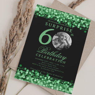 Invitación SORPRESA Foto 60.ª Luz Verde de cumpleaños