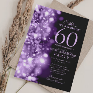 Invitación Sorpresa Glam de Cumpleaños 60