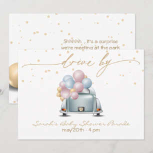 Invitación Sorpresa Impulso Por El Desfile De Baby Shower Gol