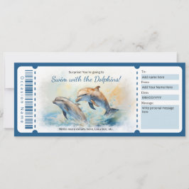 Invitación Sorpresa nadando con un cupón de regalo para delfi