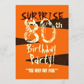 Invitación SORPRESA Naranja de marfil marrón C735