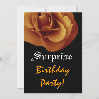 Invitación SORPRESA Nombre personalizado Rosa de oro de cumpl