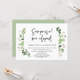 Invitación Sorpresa, nos escapamos, Fiesta de Boda de Elopeme