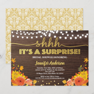 Invitación Sorpresa otoño ducha de novia fiesta de agradecimi